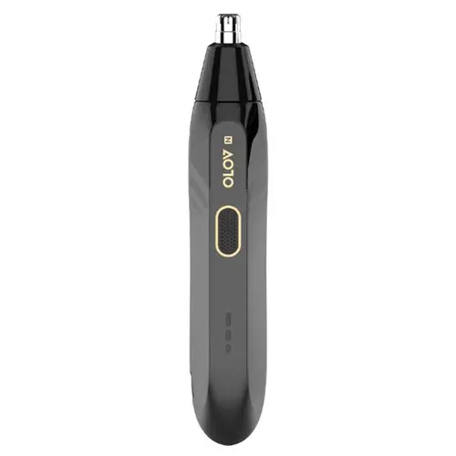OLOV Electric Nose Hair Trimmer - Cordless Trimmers, USB-C Rechargeable, Waterproof Wet/Dry Use, Stainless Steel 360° Dual Blade Rot., Matte Rubber Handle, Easy to Clean, Black Gold, Box-Included Personal Care Appliance, Father's Day Gifts, Pain-Free Trim