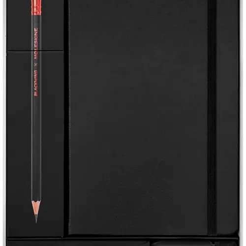 Moleskine x Blackwing Creative Set - 12 Blackwing Soft Pencils, Large Sketchbook, 10 Erasers, One-Step Sharpener, Giftbox