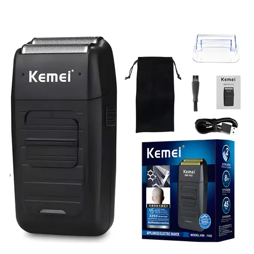 Reciprocating Dual-Mesh Electric Shaver, 1 Box USB-Rechargeable Wet & Dry Electric Razor, Men's Grooming Tool for Home & Travel, Cordless Portable Shaver, Shaving Tool
