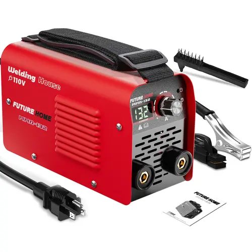 Topwire 132A Mini Portable Metal MMA Arc Welding Machine，Tools - AC 110V Smart Conversion, LED Display, Digital, Over-Heating Protection, Shoulder Strap, for DIY Repairs summerwins,summerwins
