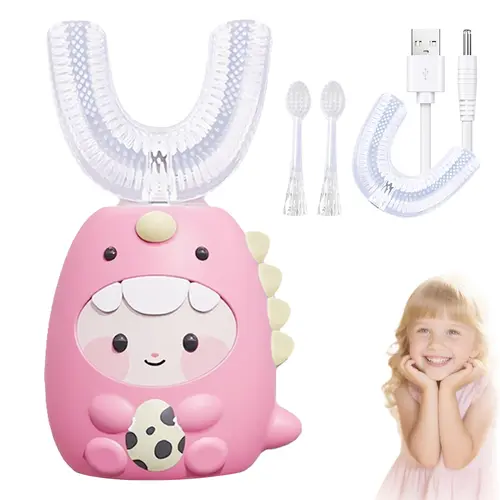 U Shaped Toothbrush with Dragon Design, 360° Sonic Cleaning, 3 Modes, IPX7 Waterproof, Food-grade Silicone Head, Auto Timer, Personal Care Appliance,SpringStatements
