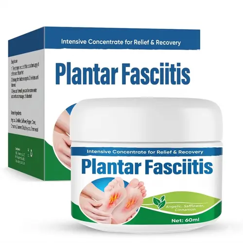 Plantar Fasciitis Relief Therapy Pain Calm Cream 60ml - Fast-Acting, Fast-Absorbing Herbal Gel with Angelica + Cinnamon, Wormwood - Prop 65 Safe for Heel Spurs, Arch Strain - Multi-Joint Use for Knee & Shoulder Care, Swelling