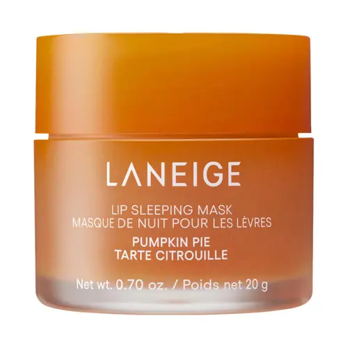 Laneige Pumpkin Pie Lip Sleeping Mask, Hydrating and Nourishing Lip Mask, Korean Lip Care, Infused with Vitamin C, Murumuru & Shea Butter