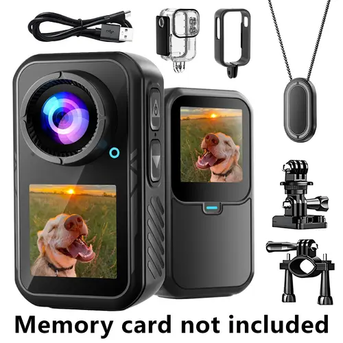 NUISK Mini Wearable Video Camera with Magnetic Clip, 110-Minute Recording, Waterproof Compact Design - Outdoor Sports Camera for Lecture, Travel (Memory Card Not Included)
