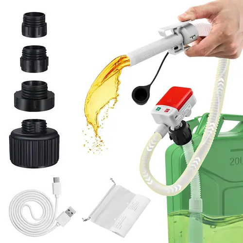SHEKAR Portable Auto Fuel Transfer Pump Auto-Stop 3.2GPM, USB Charging for Gasoline, Diesel, Kerosene, Light Oils, Non-Potable Water, Apply to Automobiles, Motorcycles, Lawn Mowers, Chainsaws, Agricultural Equipment, Heavy Duty #Summervibes