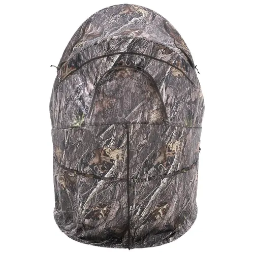 【Summerfinds】VEVOR Single-Person Outdoor Ground Blind, Portable Camouflage Tent with Carrying Bag, Reinforced Durable Concealed Fit Shelter for Hunters, Silent Zippers Low-Noise Entry Door & Window, Convenient Design for Deer Hunting