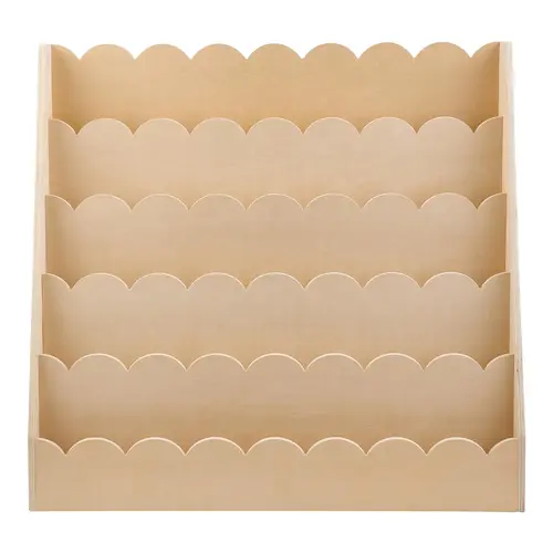 【SummerFinds】VEVOR Montessori 5-Tier Scalloped Front-Facing Kids Bookshelf, Stable Anti-Tip Safe Book Rack with Curved Edges & Dual Backpack Hooks, for Kids Room Organization Ideas