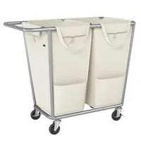 SONGMICS Freestanding Laundry Hamper - Heavy-Duty Steel Frame, Smooth Transport Wheels, Removable Bags, Handle Grip, Pocket, Durable With Wheel Laundry Basket for Home Use, Freestanding Laundry Hampers