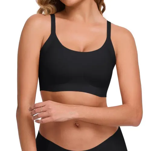 ubras seamless bra, thin-strapped slip-on bra, women's wire-free comfortable, breathable, smooth, everyday smart-size sleep bra, 3D shaping adaptive support, Maternity bra