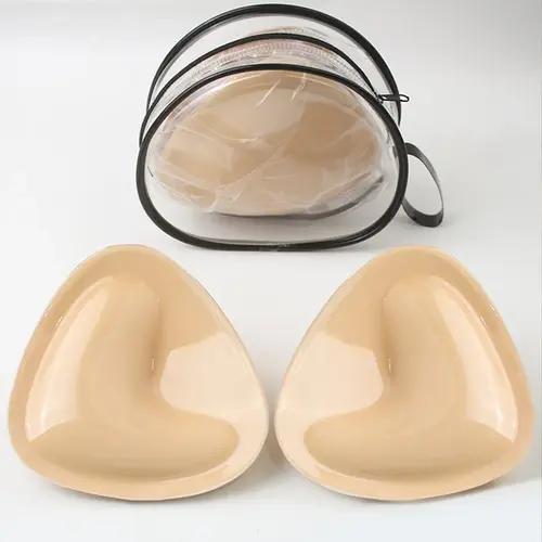 Reusable Self-Adhesive Bra Pads, Invisible Bikini Style, Waterproof Transparent Bag Packaging, Moderate Thickening, Summer Use