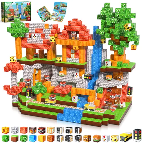 150 PCS Magnetic Blocks - Building Block for Kids Ages 4-8, Magnet Blocks Cubes for Boys Girls, STEM Educational Stacking Magnet Toy for 3 4 5 6 7 8 9 10 11 12 Birthday Gifts,summerwins