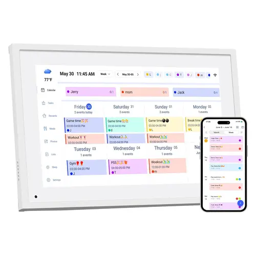 10.1 inch Digital Calendar & Chore Chart, Smart Touchscreen Display for Family Schedules, Hearth Display Family Planner, Digital Photo Frame, Great for Organizing Your 2026-2027 Calendar summerwins