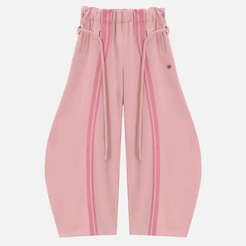 Aelfric Eden Y2K Stripe Baggy Pants 2025 Elastic Waist Trend Lantern Trouser Vintage Wide Leg Unisex Basic Bottoms,back to school shopping,clothes for back to school,first day of school outfits