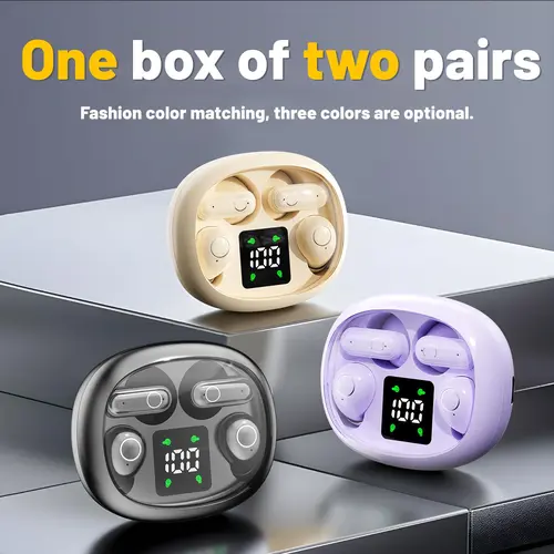 INSONIXN Wireless Bluetooth Earphones Mini Invisible Earbuds for Sleep & Exercise 2 Pairs Short Handle Design Bluetooth 5.4 Clear Call 36 Hour Battery Life - Charging Button  Mother's Day gift tiktokshopbacktoschool,back to school,back to school haul