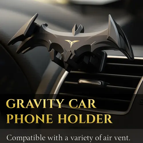 UDROLL TOYS Batwing Gravity Car Phone Holder – Cool Bat Design Air Vent Mount, Universal Smartphone Holder for Secure Hands-Free Driving