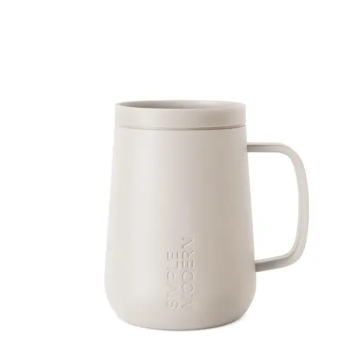 Simple Modern Signature Voyager Coffee Mug with Handle 12oz | Leak-Proof, Insulated, Ceramic-Lined Tumbler with Silicone Grip Base