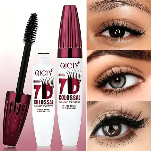 7D Waterproof Volume Mascara, Long-Lasting Natural Curling Lashes for Professional Eye Makeup, Enhancing Volumizing Mascara for Women and Girls, Beachproof Mascara, Best Waterproof Mascara, Voluminous Mascara