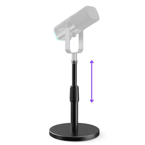 fifine BS1 Desktop Microphone Stand Heavy-Duty Metal Adjustable Table Mic Stand with 5/8" to 3/8" Screw Adapter 4 Non-Slip Pads for Recording Streaming