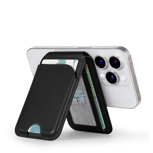 2026 New Magnetic iPhone Back Cover with Stand, Card Holder & Wallet - Adhesive Accessory for Apple Devices, Compatible with Smartphone, Handheld, Cellphone, Mobile Bus/Subway Cards