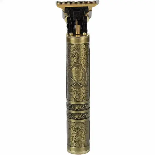 Vintage Golden Engraved Barber Clippers - Compact Electric Professional Trimmer, Salon and Home Grooming Tool, Hair Cutter