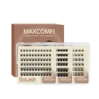 MAXCOMFI Glue-Free Pre-Cut Individual Lashes - Lash Clusters, DIY Cosmetic Makeup Product, Mini Portable Purse Pack for On-the-Go Touch-Ups, Lash Cluster