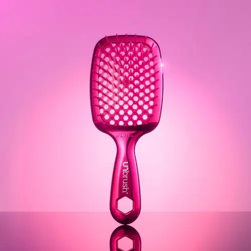UNbrush Chrome Collection Full-Size Hair Styling Brush - Curly Hair Detangler, Lightweight, Vented Back, Anti-Snagging Combs & Brushes, Curly Hair Detangler Brush Anti Tangling Brush Detangling Hairbrush