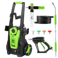 TOOL DAILY Durable Construction Electric Pressure Washer, 2500 PSI 1.76 GPM, 120V 60Hz, 32FT Hose & Original Foam Cannon Set for Cars, Motorcycles, Driveways (Supports 2000 PSI Use)