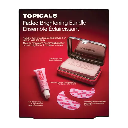 Faded Brightening Gift Set - Face + Body Set with Soap Travel Tin for Dark Spot Fading & Skin Repair