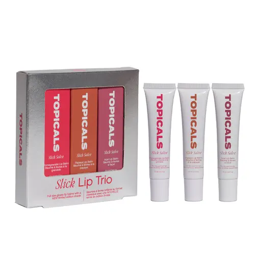 Slick Lip Trio - Hydrating Lip Balm Set with Pomegranate, Acai, and Papaya Shades for Glossy, Moisturized Lips Berry Moisture, Lip Combo, Plant Based