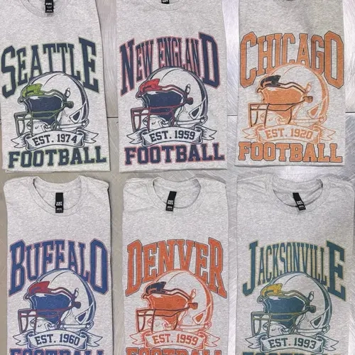 Vintage Football Helmet Graphic Tee Football City Helmet Tshirt Retro Football City Top Heather Gray Unisex Sports Casual Shirt