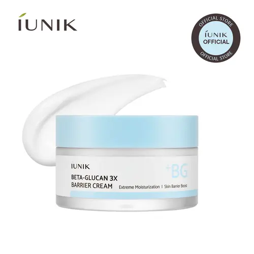 [IUNIK Official] Beta Glucan 3X Barrier Cream (Full Size, 50ml) | Intensive Moisture-Locking & Barrier Strengthening Cream for Dry & Sensitive Skin | Korean Skincare, K-Beauty
