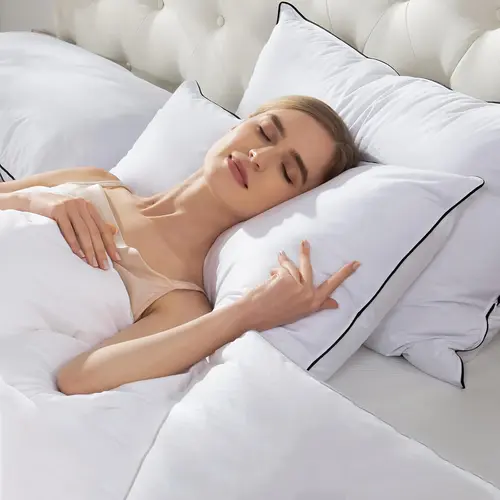 UFIST 2-Pack Hotel Collection Pillows, Plush High-Loft Fiber Fill. Ideal for Back & Side Sleepers, Home & Guest Room Use.