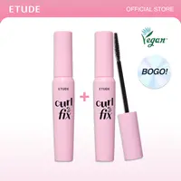[ETUDE Official]  Kpop Idol Lash Mascara | Curl Fix Mascara BOGO | Buy 1 Get 1 Free | Waterproof Mascara DUO | #01 BLACK & #04 Volume | 24H Smudge Proof Curl | Volumizing & Lengthening | Summer Makeup | Hell Mascara | DealsForYouDays