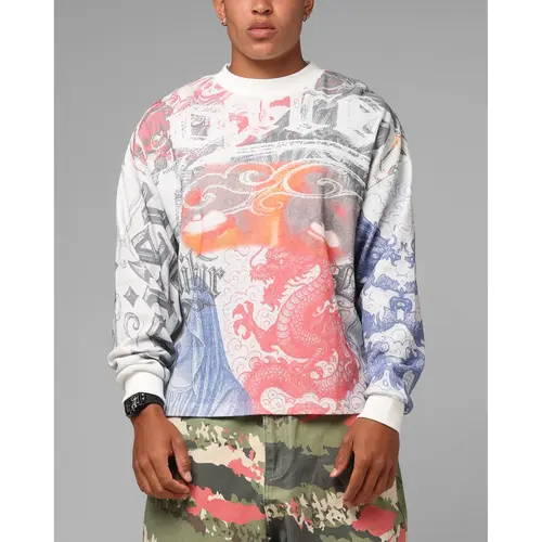 Loiter Sketch Book Long Sleeve T-Shirt White
