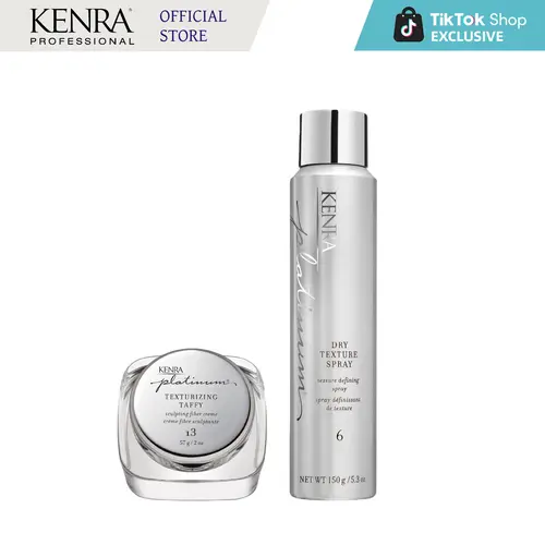 Kenra Platinum Texturizing Taffy 13 & Dry Texture Spray 6 | Defines, Details, & Smooths Styles | Increases Texture & Fullness