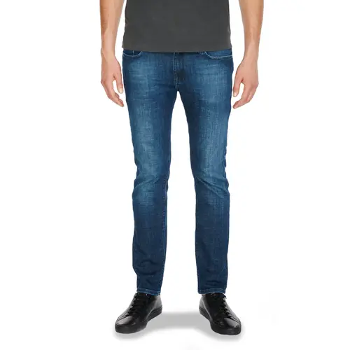 Mott & Bow Men's Classic Slim Straight Jeans - Menswear, Mid-Rise Zip, Cotton Blend Denim with Dynamic Stretch Elastane (Stretch Factor), Anti-Flat-Butt Tech, Everyday Fit, Active Wear, 32X34