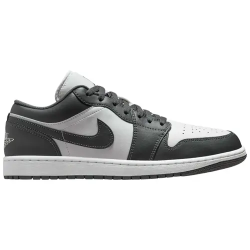 Nike Air Jordan 1 Low Grey White 553558-044 Men's Fashion Shoes New