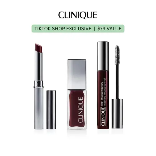 [Clinique] Black Honey Trio - Almost Lipstick + Lip & Cheek Oil + High Impact Mascara | Makeup Set | Safe For Sensitive Eyes | Ophthalmologist Tested | Conditions Lips + Gives Cheeks a Natural, Dewy Flush | Lightweight