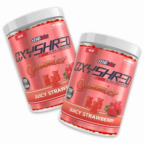 OxyShred Energy Gummies Twin Pack | 2 x 120 Count | Zero Added Sugar Chews | Natural Caffeine Energy & Focus Support | Grab-and-Go Value Bundle, Energy Booster, Caffeine Energy Boost