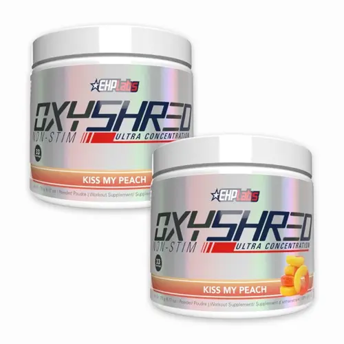 OxyShred Non-Stim + Ultra Twin Pack | Caffeine-Free + Caffeinated Pre-Workout | 33 Serves Each | Sugar-Free Flexible Energy Routine