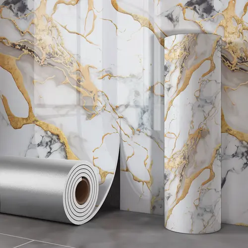 1 Roll 15.75x118.11/23.62x118.11 in Marble Wallpaper Peel and Stick Waterproof Removable Adhesive Vinyl Sticker for House Decor, Kitchen/Bathroom Countertops, Bedroom
