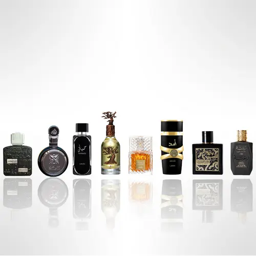 Lattafa Premium Arabian Fragrance Multi-Pack - Fragrance Discovery Set with Ramz gold, Fakhar, Hayaati, Eternal Oud, Khamrah, Asad, Qaed Al Fursan, Raghba - Guys Gifts Men's Colognes Bundle, Gifts For Him, Boyfriend Birthday Gift