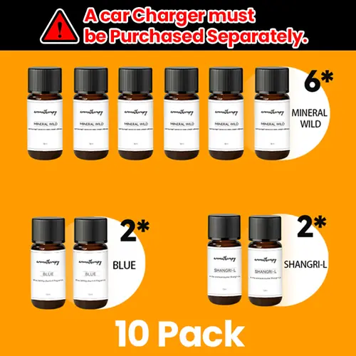 【Without car charger】Car Essential Oil Refill Set – 3 Scentsfor Smart Car Air Freshener Diffuser, Long-Lasting Natural Fragrance Aroma Scented Floral Aroma Enhancer Car Perfume