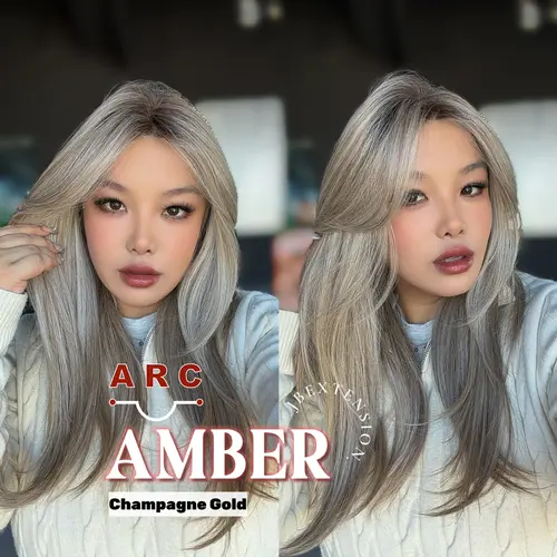 JBEXTENSION 21 Inches Straight Pre-Cut Arc Snowflake Lace Frontlace Glueless Wig AMBER【BENDY EAR TABS】