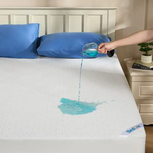 BEDLORE Waterproof Fitted Sheet - Soft & Breathable Mattress Protector,4-Grid Pattern,Stretch Pockets Fit 6-18" Mattresses,waterproof sheet, Protective Sheets, Spillproof Fitted Sheets,back to school,back to school shopping,home decor，HomeEssentials