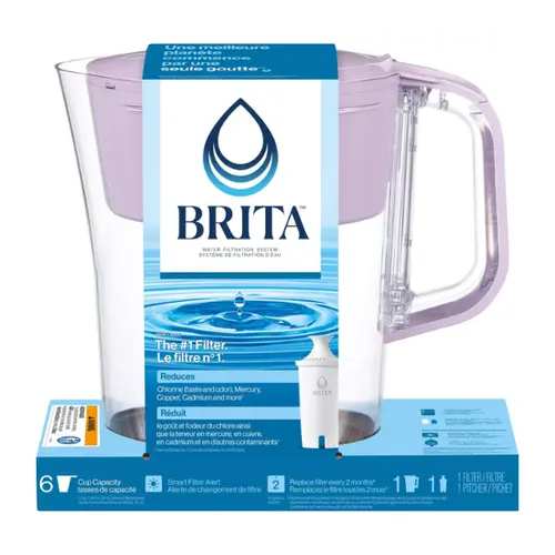 Brita 6-Cup Misty Lilac Pitcher with Original Filter