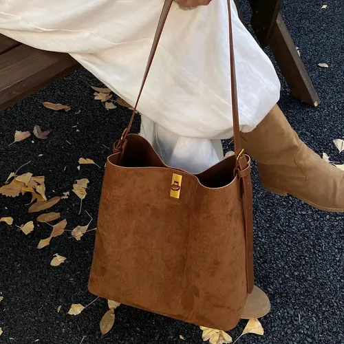 2025 Women's Fashion New Korean-Style Retro Leopard Print Tote Bag, Versatile Solid-Color Suede Armpit Bag, Canvas Crossbody Parent-Child Bag, Fashionable Patterned Bag, Fashionable Shoulder Bag, Fashionable Unique Bags, Casual Fashion Bag