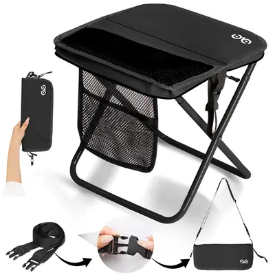 【Summer's first choice】Camdoor Sports Folding Chair,  fanatic outdoors，Upgraded Shoulder Strap Folding Stool, Ultra-lightweight, weighing only 1.5 lbs, Portable Outdoor Camping Chair with Side Bags and Shoulder Straps, Maximum Weight Capacity 400 lbs,