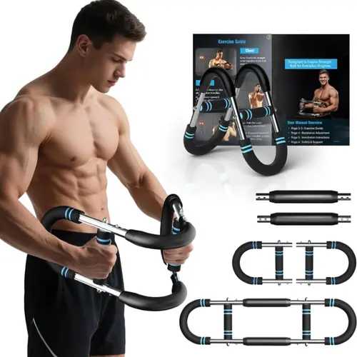 Twister Arm Trainer Chest Workout Equipment Adjustable Shaker Twister Arm Trainer for Men Women, Portable Power Chest Clip Muscle Fitness with Detachable Design