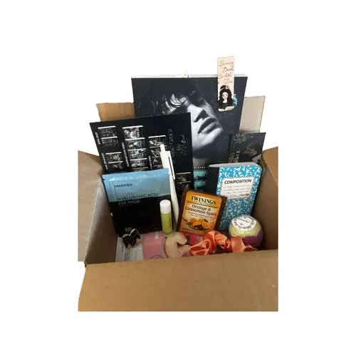 Cozy Romance Book Box - Limited Stock Birthday Gift Box for Bookworms, Hand-Curated Bundle with 1-2 Romance Novels (1 or 2 Books Option), Tea, Lip Balm, Eye Mask, Sweet Treats, Stickers & Cozy Extras, Self-Care Kit